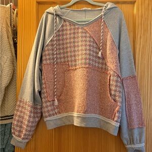 Oli & Hali Textured Knit in Pink and Gray